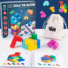 New Arrival Master Builder Color blocks Seven Shapes Puzzle Early Kids Education Toys Wooden Creative Puzzle Game toys for Child_0