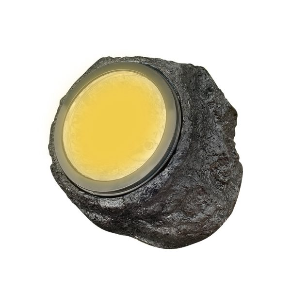 Solar Powered Outdoor Landscaping Granite Rock Lights_3