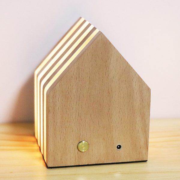 USB Interface Wooden Acrylic LED Desktop Night Lamp_3